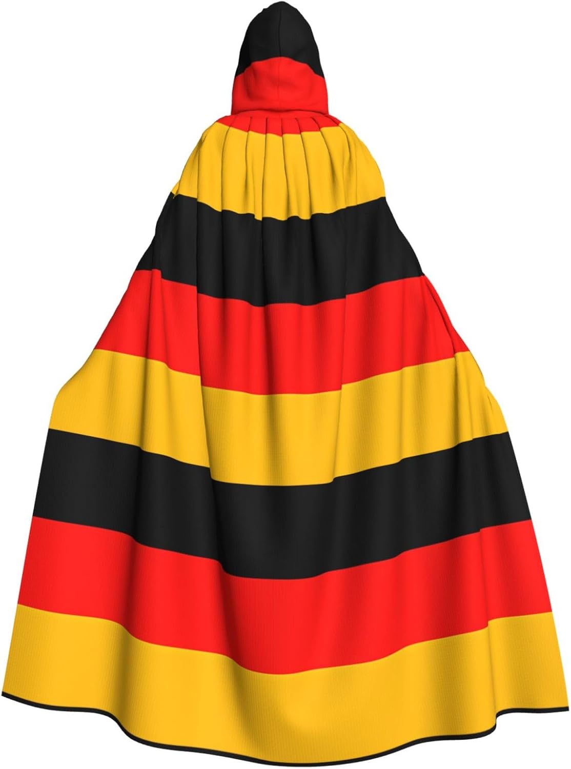 Germany Flag Men Women Halloween Role Play Party Decoration Hooded Poncho Black
