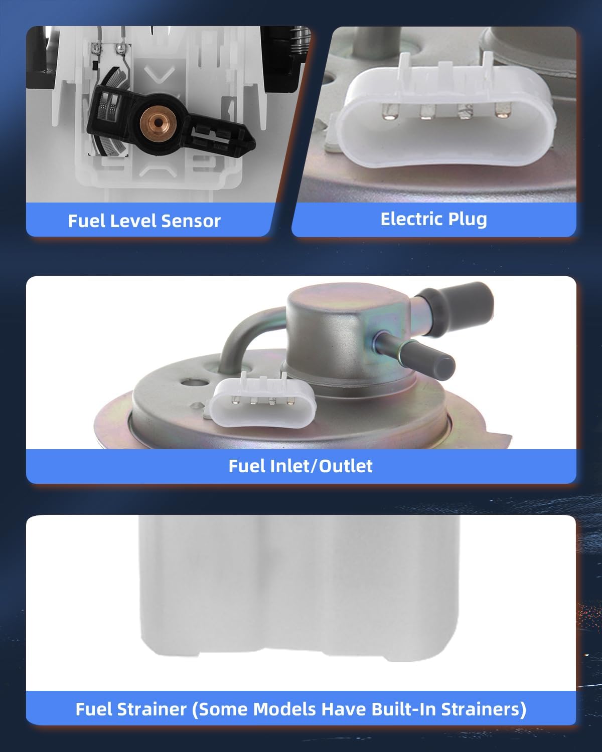 ECCPP Fuel Pump Replacement E4005M Compatible with Chevrolet Silverado for GMC Sierra 1500 2010 2011 2012 2013 V8 4.8L 5.3L 6.2L