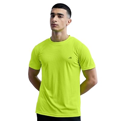 Boldfit Men's Regular Fit T-Shirt (BFTBM3003SFLUOROM_Neongreen M)