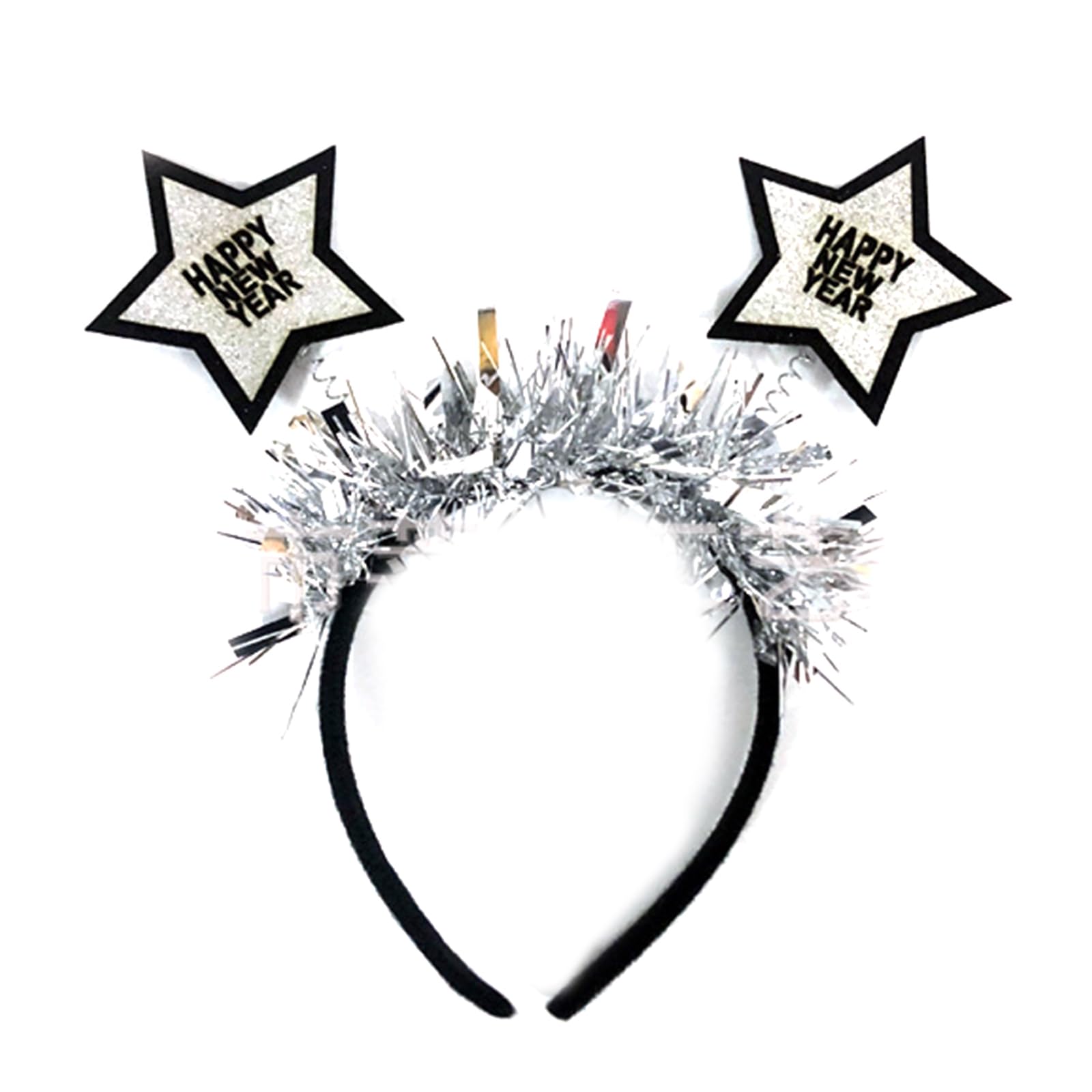 Buxuaaaa Happy New Year Hairband Hair Hoop Christmas Party Costume Headwear for Photo Props Hair Accessories Festive Hoop