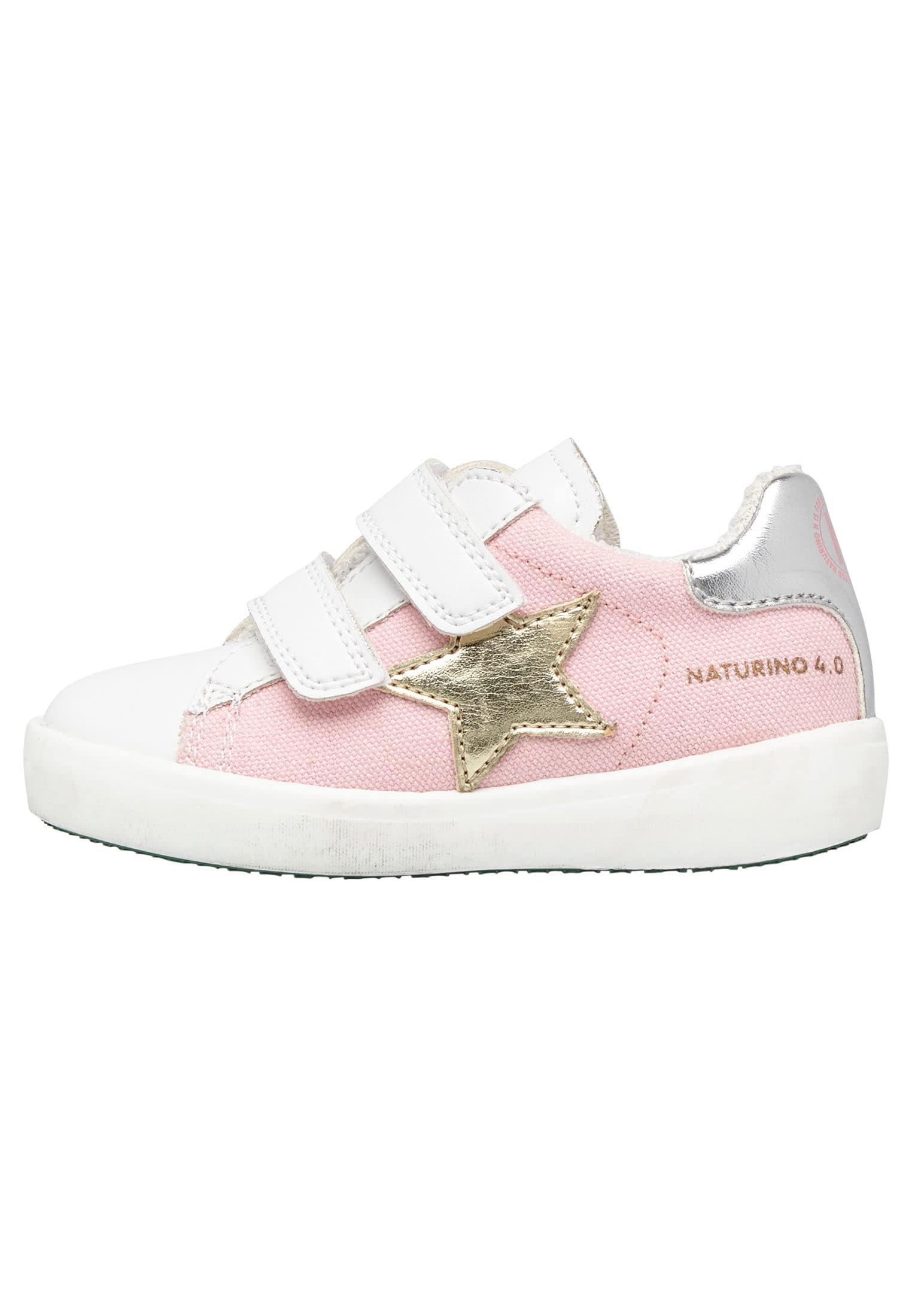 Naturino Annie Hybrid VL, Gymnastics Shoe, White-Pink-Silver,