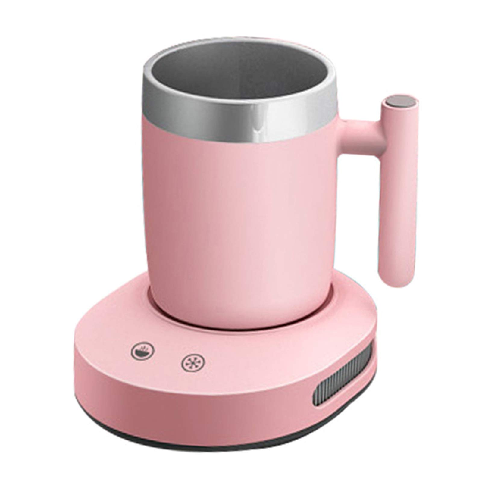 LXLTLB Chauffe-Tasse électrique USB Réchauffeurs Constante Tasse Chaude Seau à Glace Glacon Isotherme de Bureau Tasse Portable à Double Usage de Refroidissement Rapide et Le Chauffage,Rose