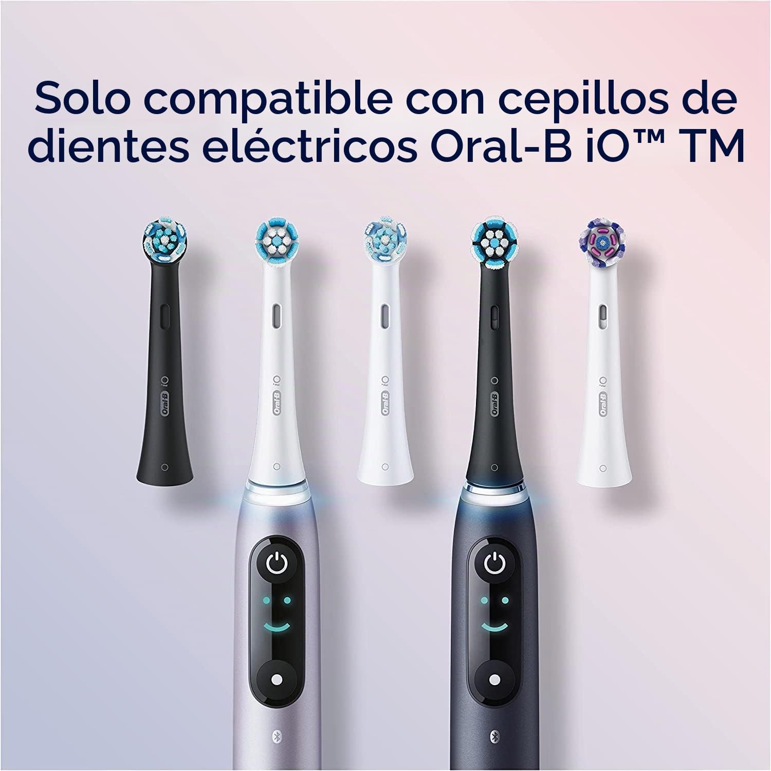Oral-B iO Lot de 6 brossettes de nettoyage douces pour brosse à dents électrique, nettoyage Doux Des dents, brosse à dents Oral-B