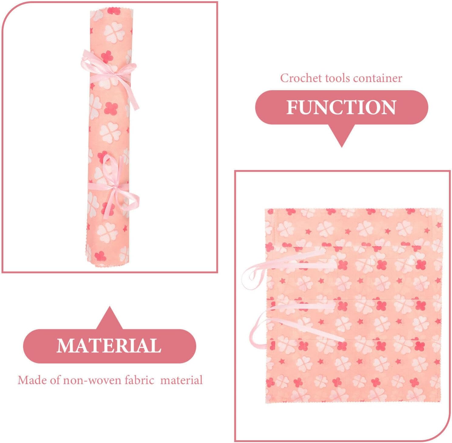 EXCEART Crochet Hook Organizer Bag Stylish Knitting Needle Storage Case for Sweater Needles and Crochet Accessories Compact Design for Easy Access and Organization