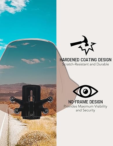 Miniatura 6 de A & UTV PRO Parabrisas oscuro tintado ajustable de 3 pulgadas para Can Am Ryker 900 600 Sport & Rally Edition, deflector de viento delantero