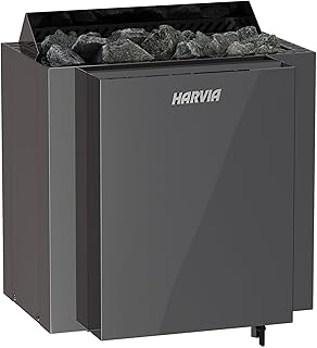 Harvia Qubic Combi BlackSteel BQ90S 9 kW Saunaofen mit Verdampfer Verdampferofen