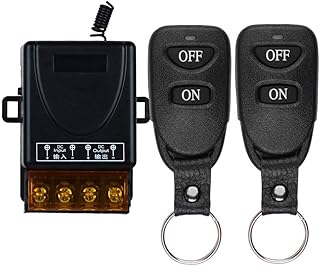 fushionsea DC 12V 24V 36V 48V Wireless Control Switch 433Mhz Remote Transmitter and Receiver, 30A 12 Volt Wireless Relay Switch Used in Household and Industrial Fields and More