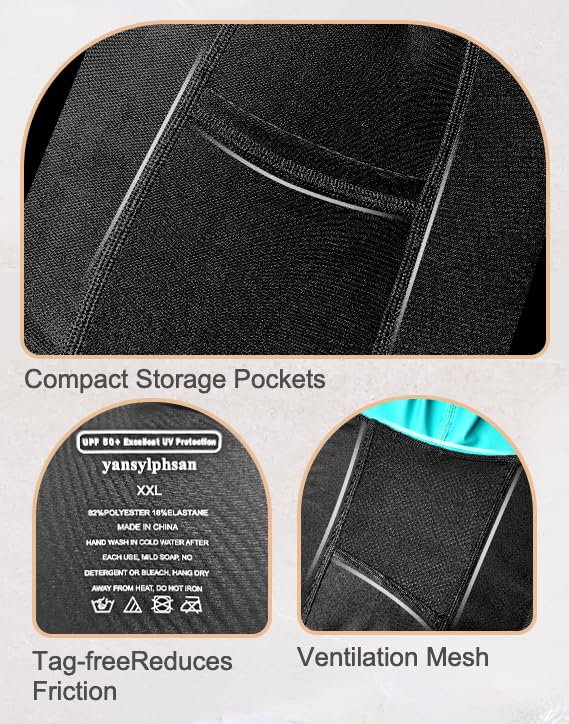 Women's Plus Size Rash Guard Swim Shirt UPF50+ Short Sleeve Sun Protection with Pockets | Tagless, Tummy Control & Mesh Vents4