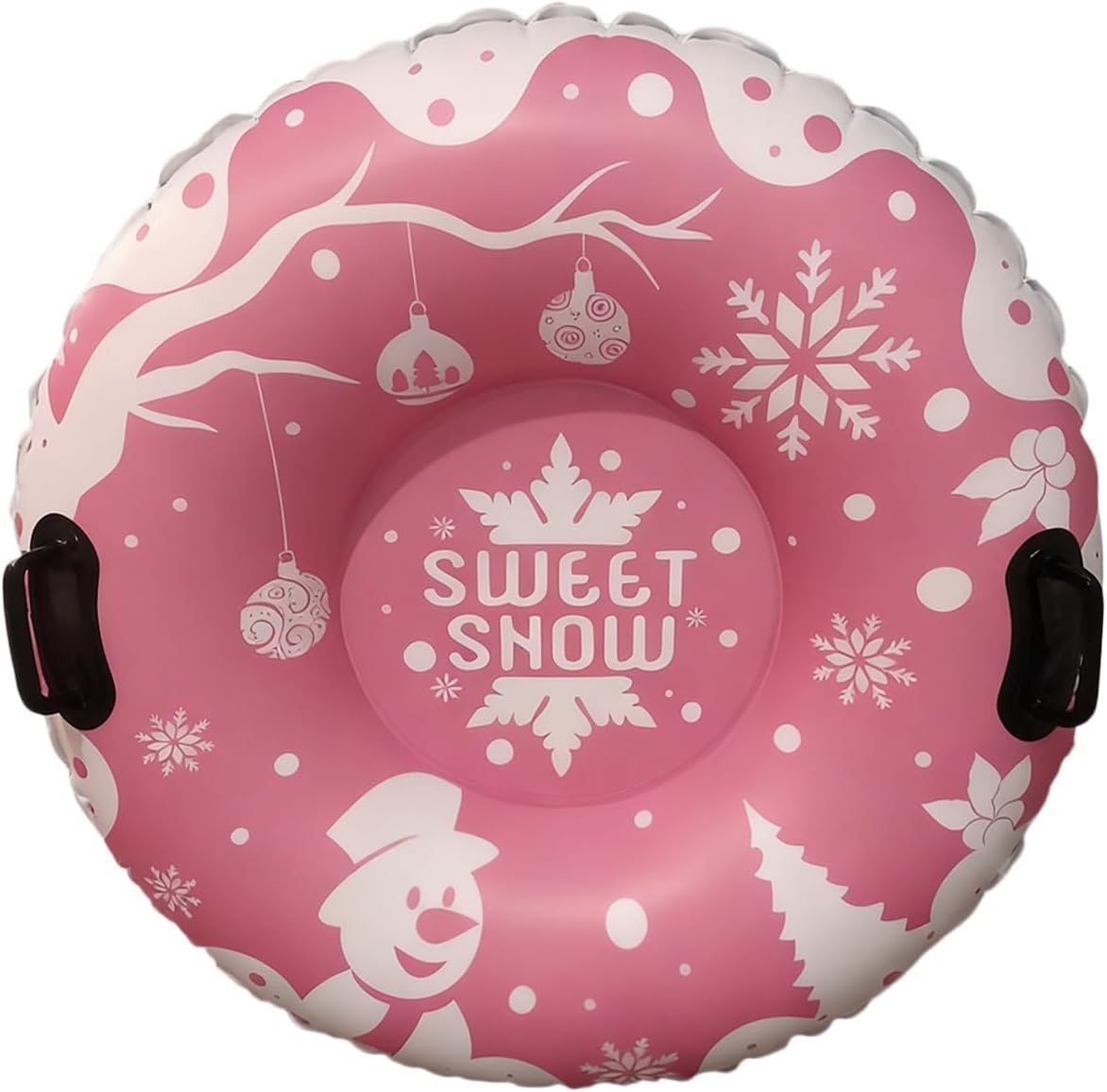 Snow Tubes Kids - Ergonomic Christmas Inflatable Snow Sled,Holiday Sledding Ring - for Outdoor Driveway Walkway Pool Gathering Party Beach Sports, 100cm/39.37 inches