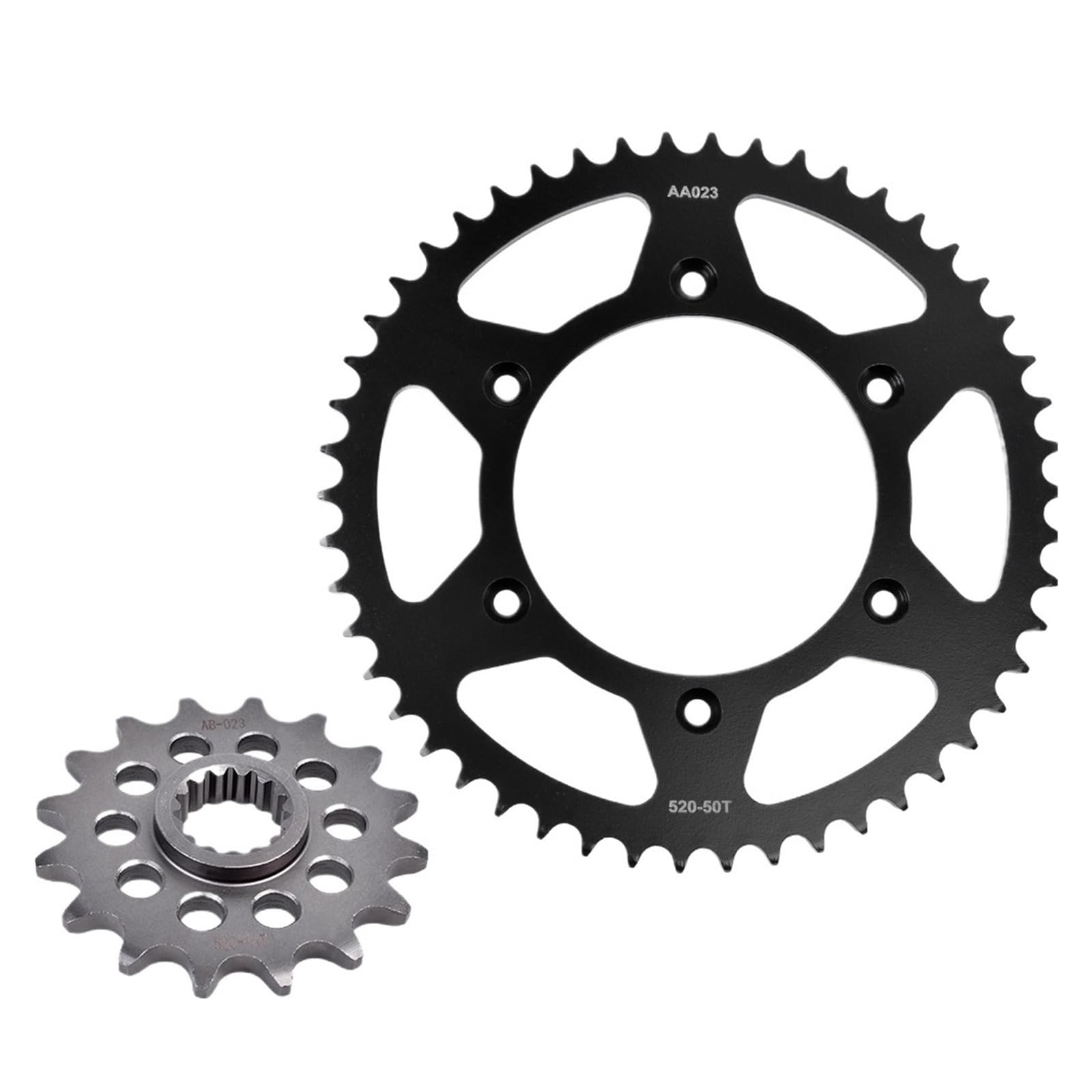 Compatible Con 620 LC4 E Enduro 1997 1998 520 Cadena 16T 50T Motor Bicicleta Piñón Trasero Delantero Engranaje Rueda Cam Kit motor motocicleta piñón Kit de Cadena(Front and Rear)