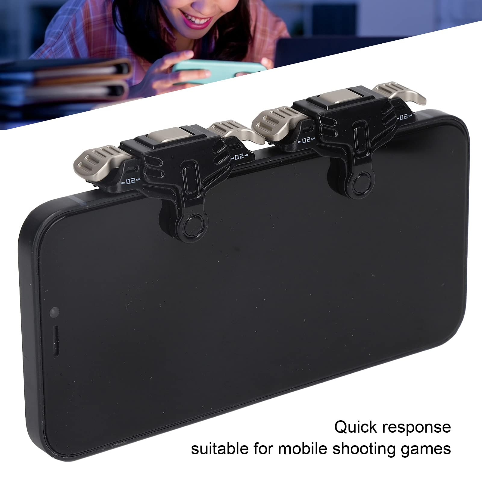 PUSOKEI Trigger di Gioco per Telefono Cellulare Scatto di Gioco per Cellulare Ergonomico Bouton Smartphone Controller di Gioco Trigger per Gamepad per Android/per iOS Telefono 6-13mm / 0.2-0.5in