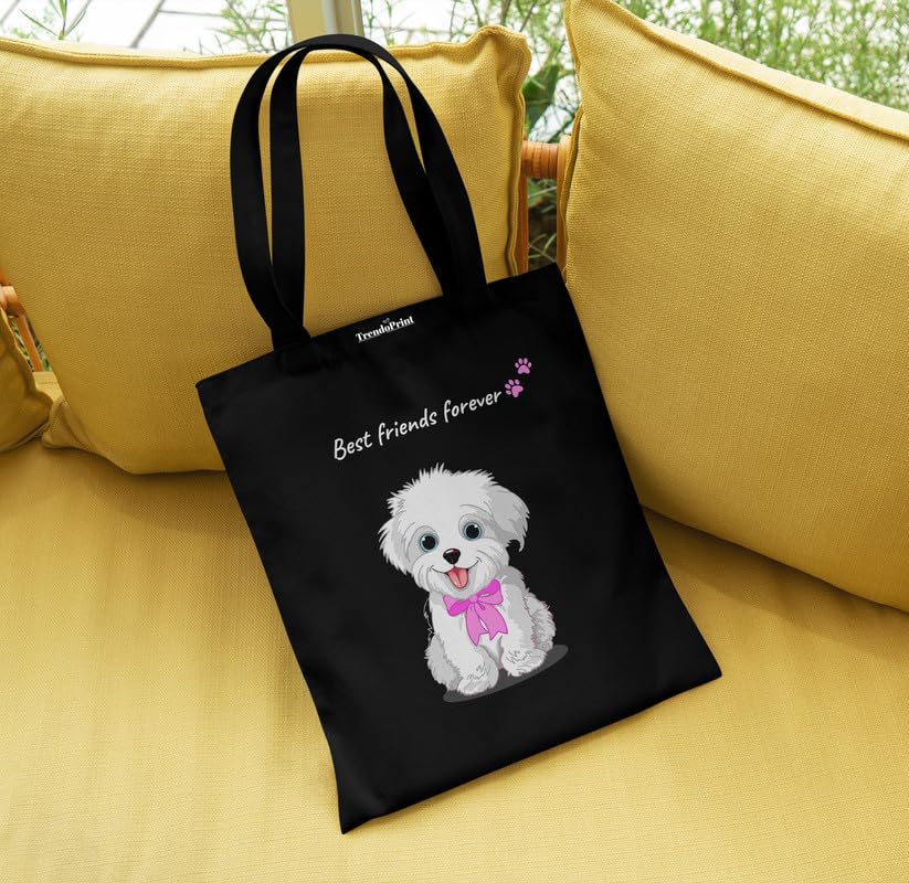 Image of TrendoPrint Reusable Shopping Bag Canvas Tote Bag for Grocery, College, Office & Shoulder Handbag Travel Bag for Men and Women (14x16 inches)