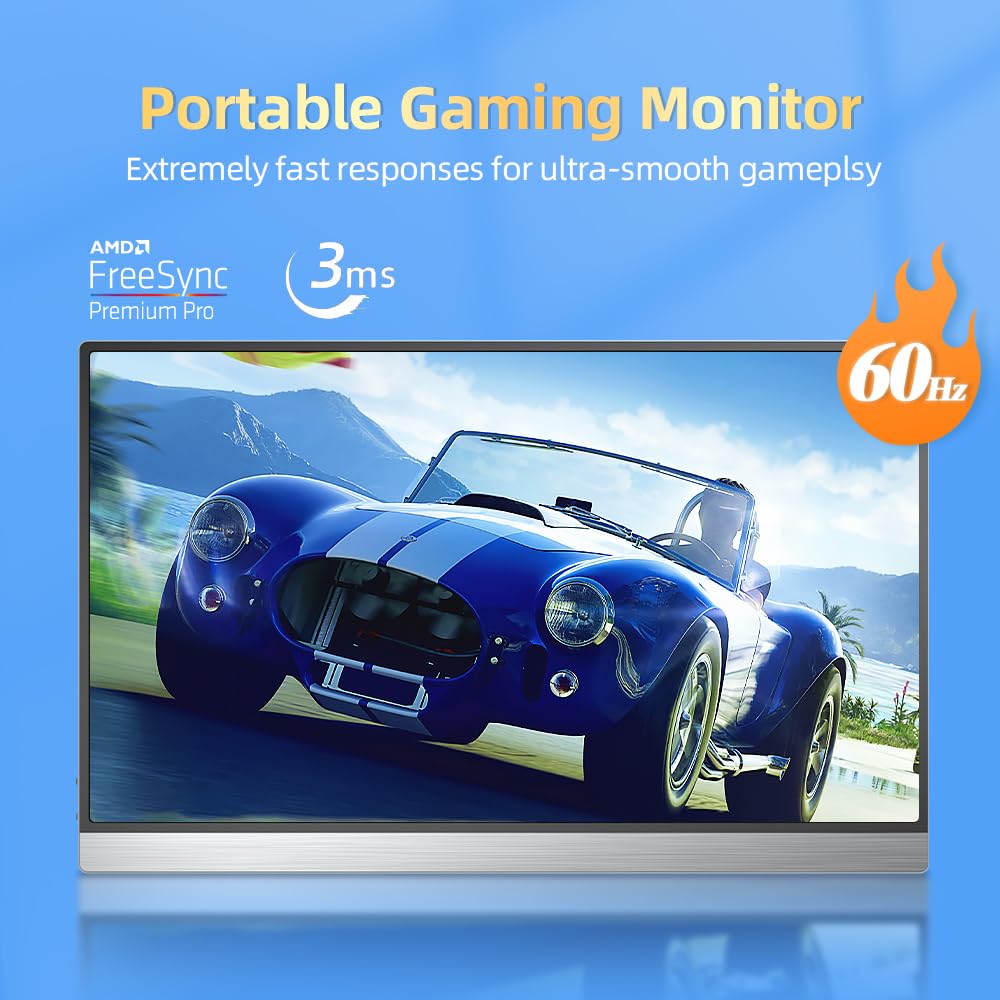UPERFECT Monitor Portatile 4K 15,6 Pollici Schermo Portatile 100% AdobeRGB Portable Monitor con MINI HDMI Type-C USB OTG Porta & Copertura Magnetica, Compatibile con Laptop, Telefona, PC, Switch