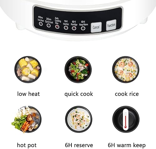 Miniatura 9 de Drizzle Cooker Steamer 1.8L Electrical - Multifunctional Hot Pot Non-stick Pan - Dormitory Office Portable Ramen Cooker Steamer Boil Dry Protection