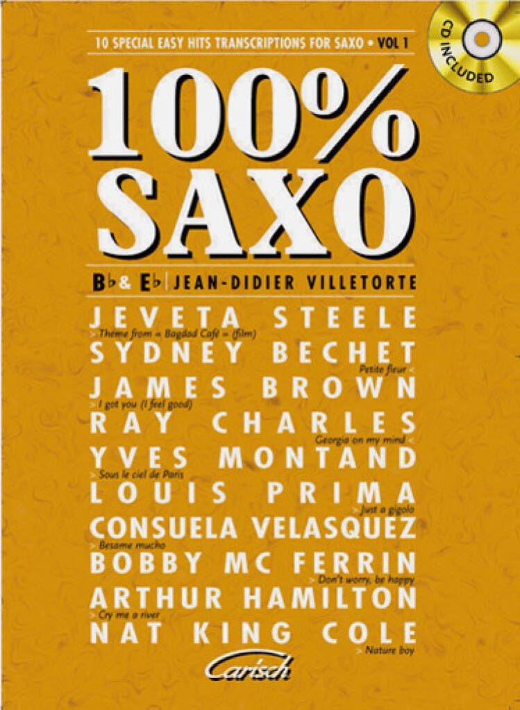 100% Saxo Vol. 1 avec CD album de musique pour saxophone