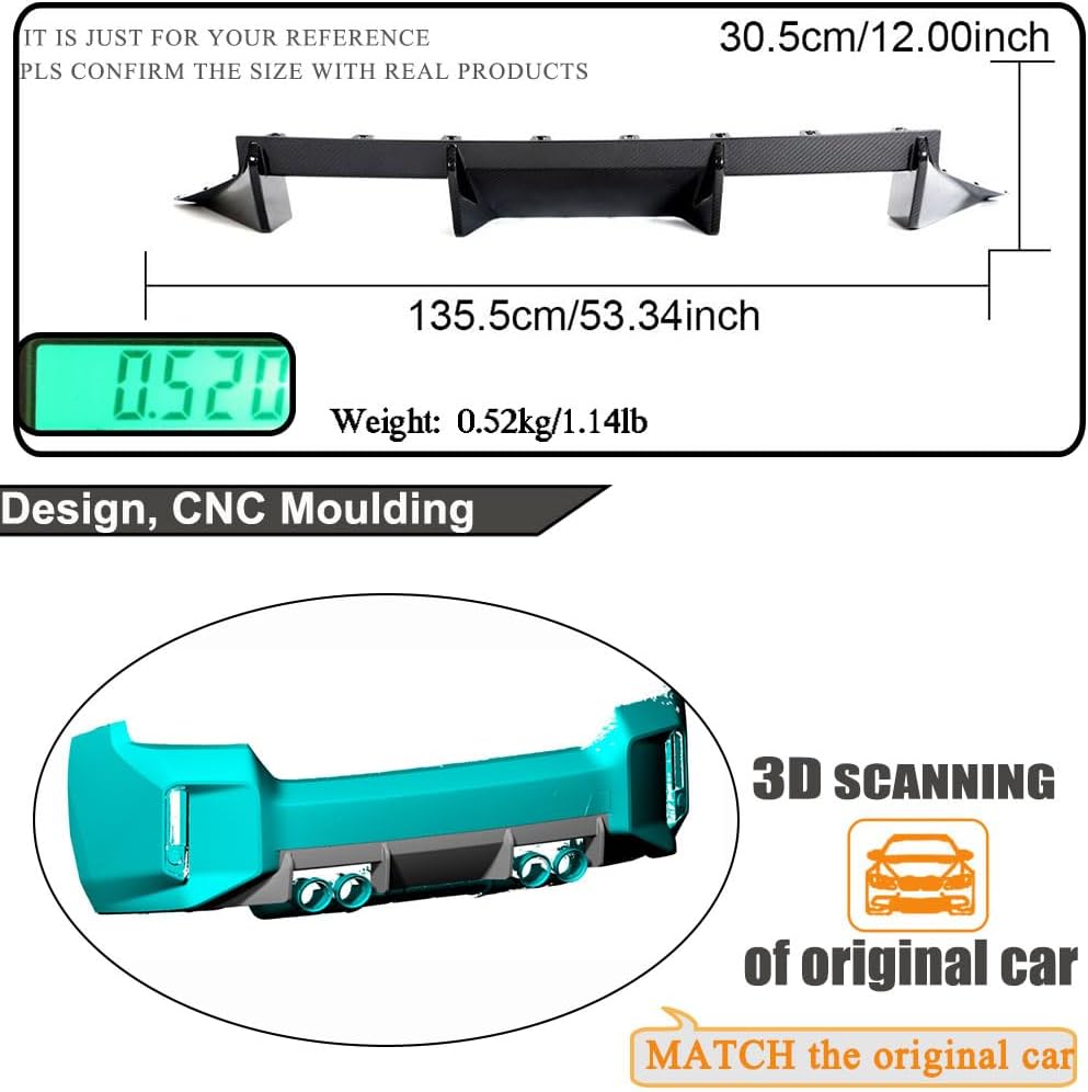 Dry Carbon Fiber Rear Bumper Diffuser for BMW G87 M2 Base Coupe 2 Door 2023-2024 Lower Bumper Lip Body Kit Factory Outlet