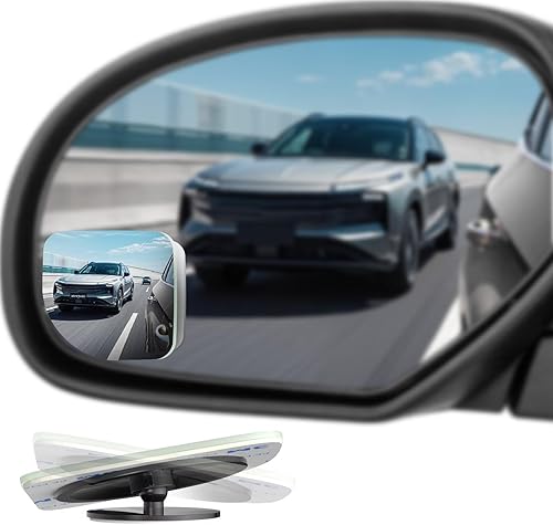 Miniatura 10 de Espejos de Punto Ciego Paquete de 2, Espejo Lateral Sin Marco Punto Ciego Cristal Convexo HD Accesorios para Automóvil, Espejo de Visión Lateral
