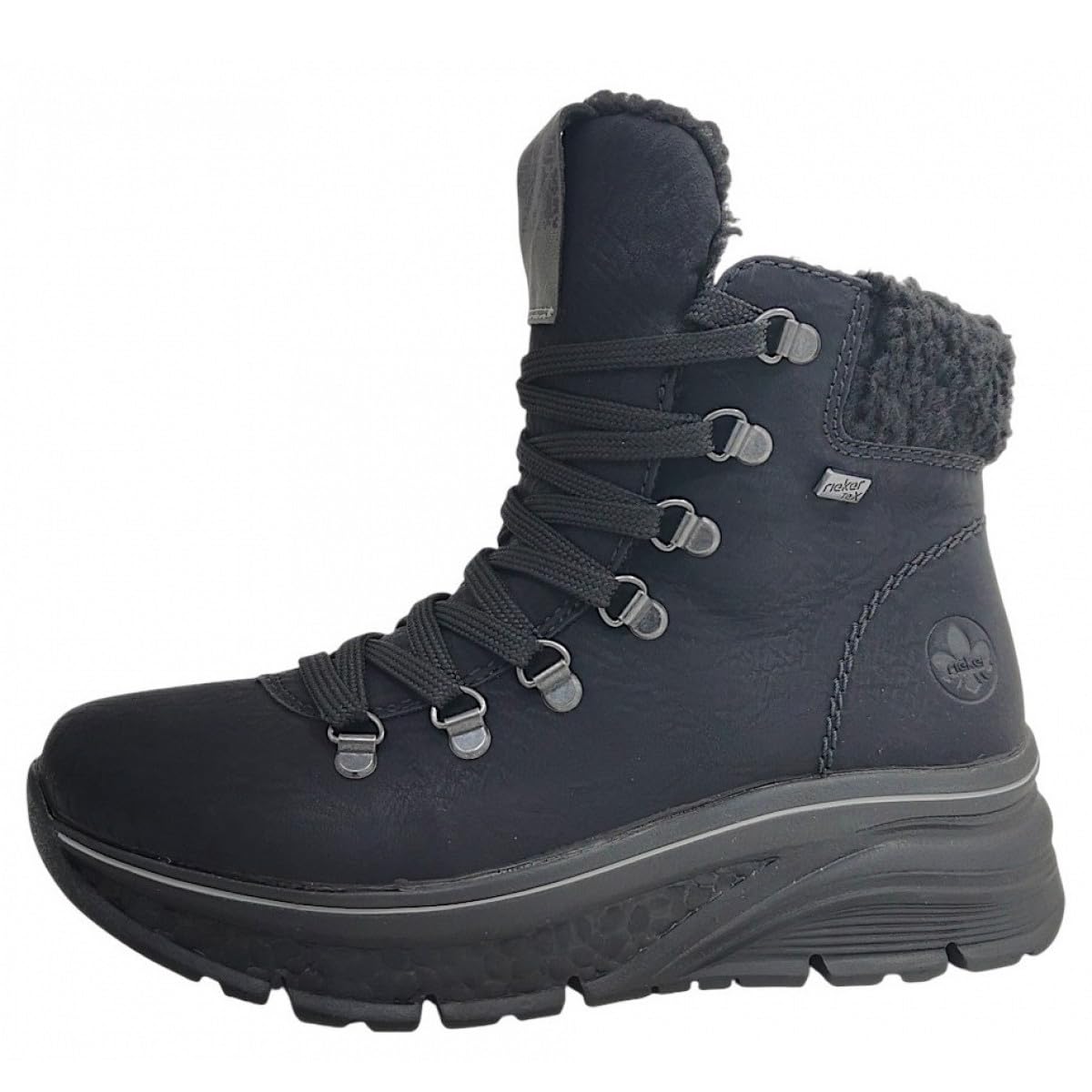 Rieker RiekerTEX 48034 Women's Winter Boots, Loose Insole, Water-Repellent, Black 00, 4 UK