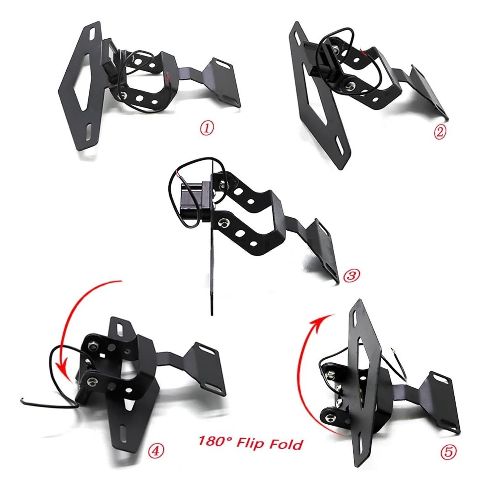 Moto Support Plaque D'immatriculation Pour CFMOTO 800NK NK800 NK 800 Éliminateur Garde-Boue Arrière Support Plaque D'immatriculation Support D'immatriculation Arrière Fixe Avec Clignotants Moto(B