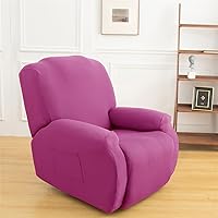 Vista 27 de LazyBoy - Funda para sillón reclinable, color liso, 4 piezas, fundas protectoras de muebles para sillón reclinable con bolsillo, funda para sofá
