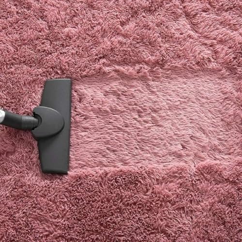 Image of Ultra Soft Blush Pink Microfiber Shaggy Floor Carpet 2x3 Feet, Handmade with Thick Plush Fabric, Non Slip Base, Perfect for Modern Living Rooms, Bedrooms and Hall Spaces