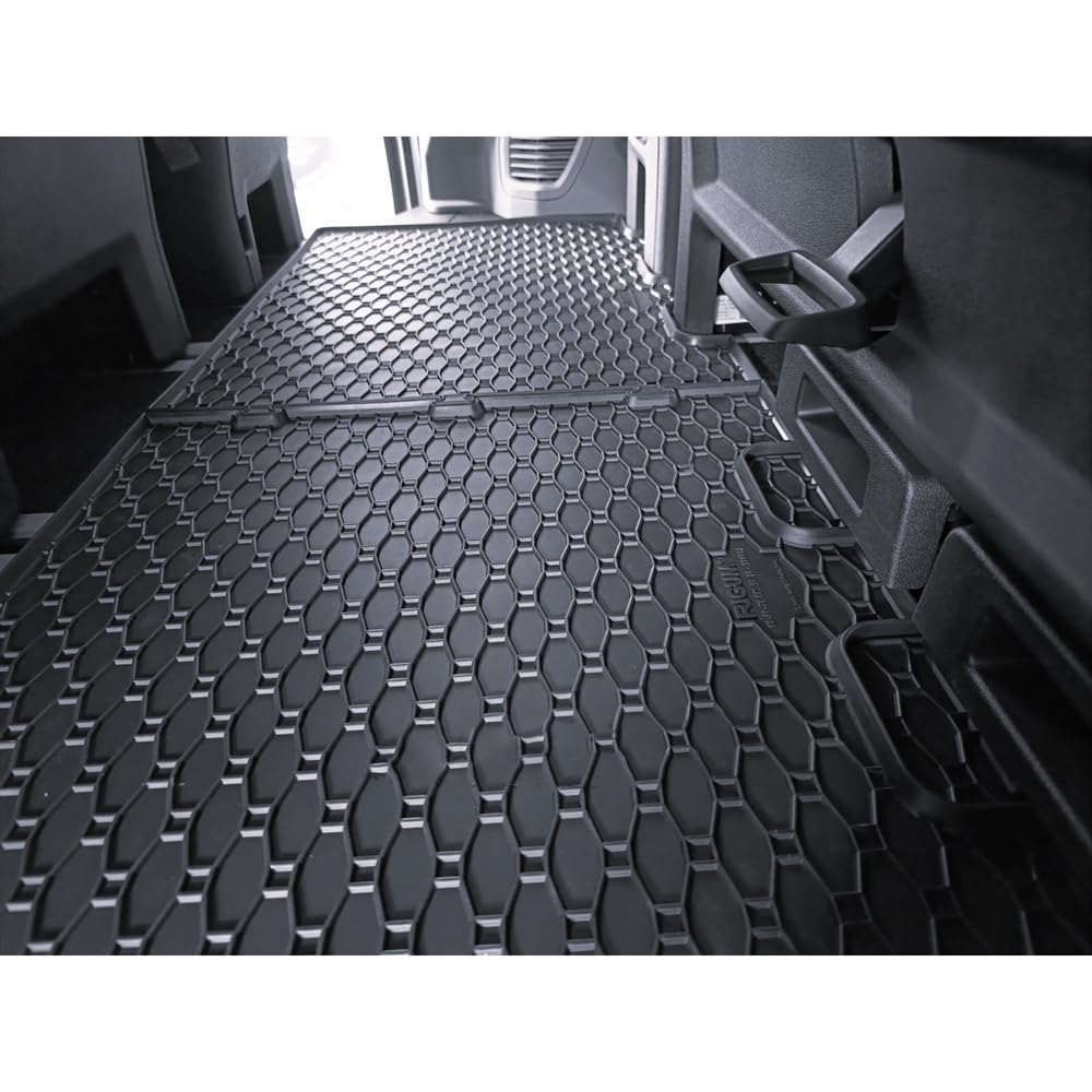 Car Lux - TRIO07496-07498-07499- Tappetini in gomma su misura per Tourneo Custom da 8 posti a partire dal 2024