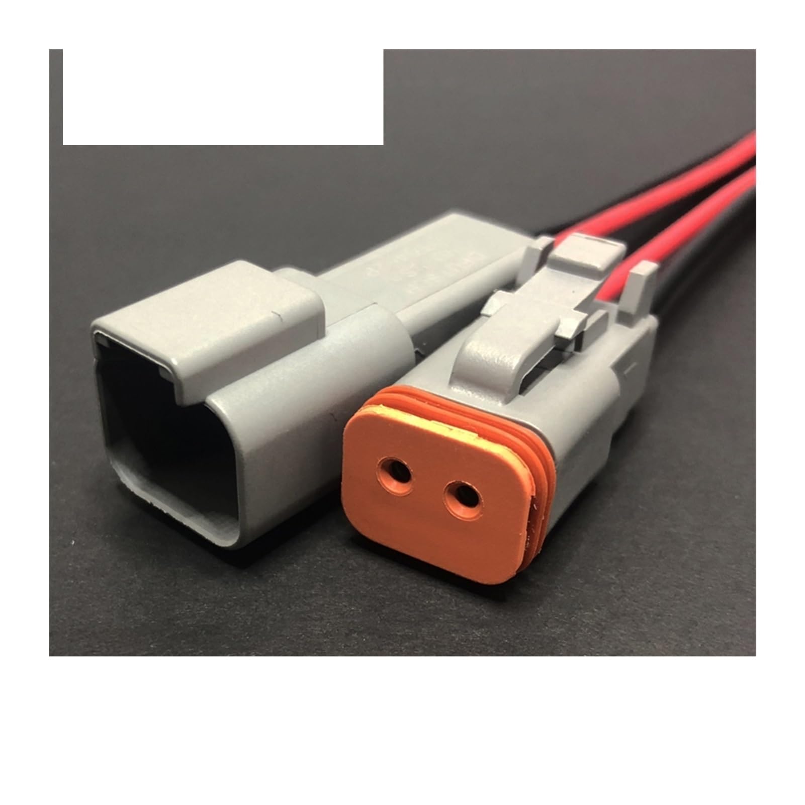DT04-2P Conector a prueba de automóviles Conector a prueba de agua2 / 3/4/6/8 / 12pin Vehículo de ingeniería Masculino y femenino Enchufe Deutsch Longitud de alambre 15 cm ( Color : 2p strip line , Si