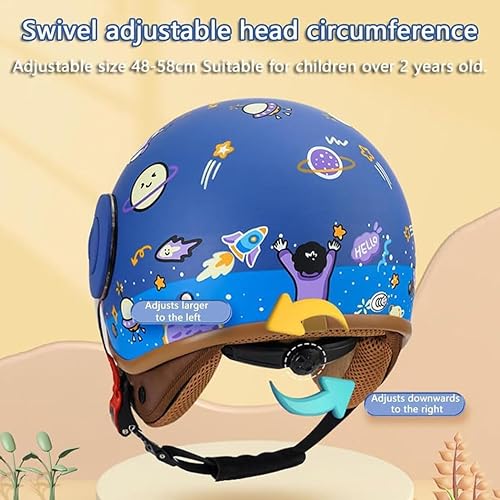 Miniatura 3 de Koliyn - Casco de motocicleta para niños aprobado por el Departamento de Transporte (DOT) - Casco medio para niños de 2 a 14 años - Niños y niñas