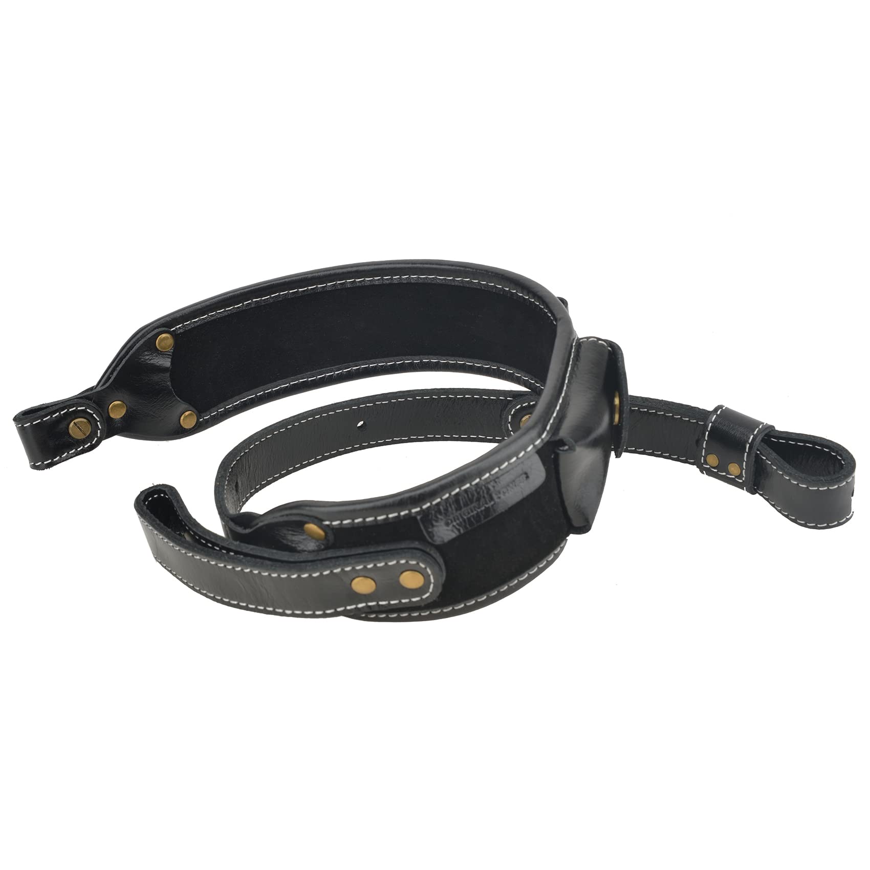 Leather Rilfe Shoulder Sling (Black with Swivels)