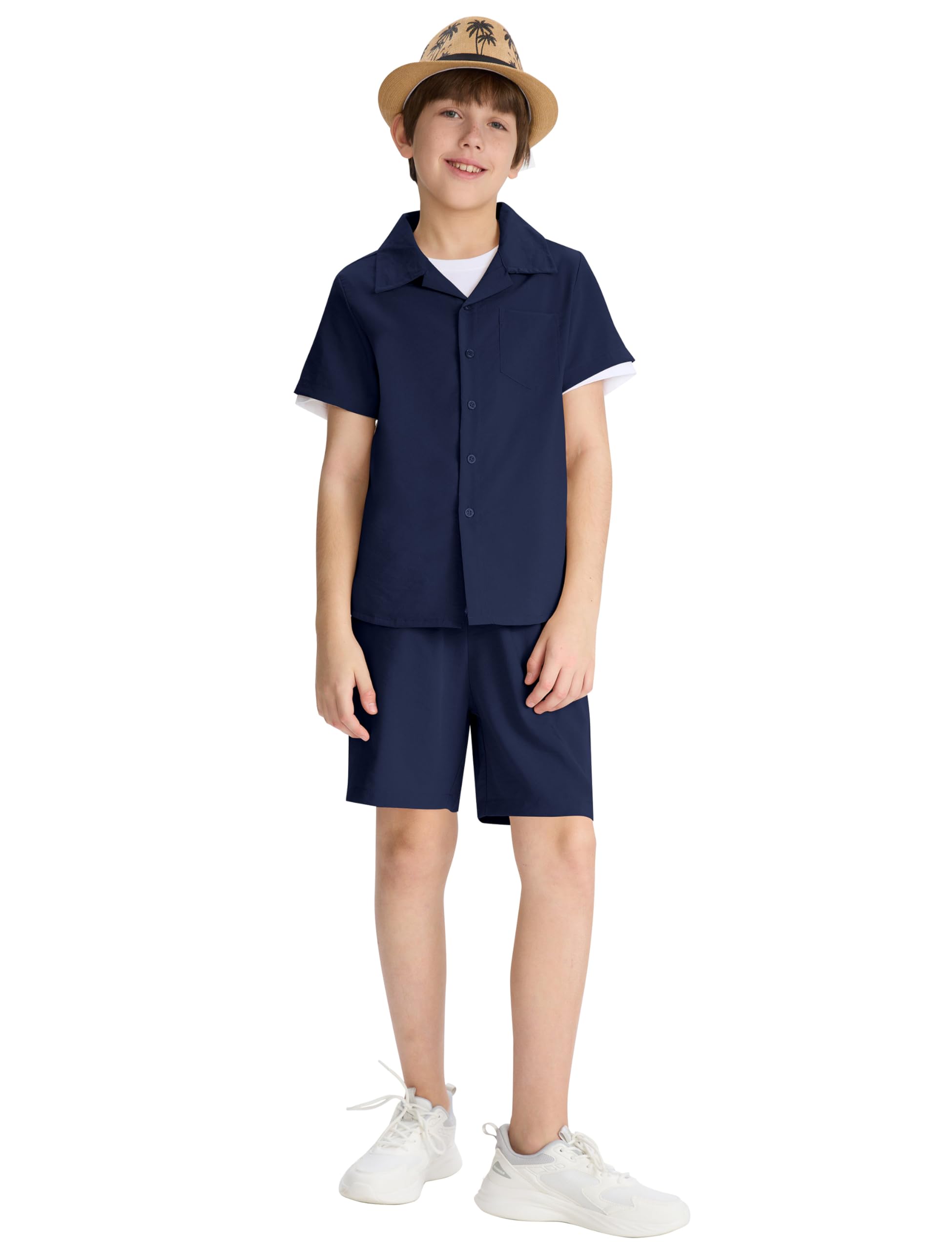 MoFiz Freizeitanzug Trainingsanzug Jungen Bekleidungsset Kurzarm-Hemden Shorts Sommersets Kinder Größe 128-174