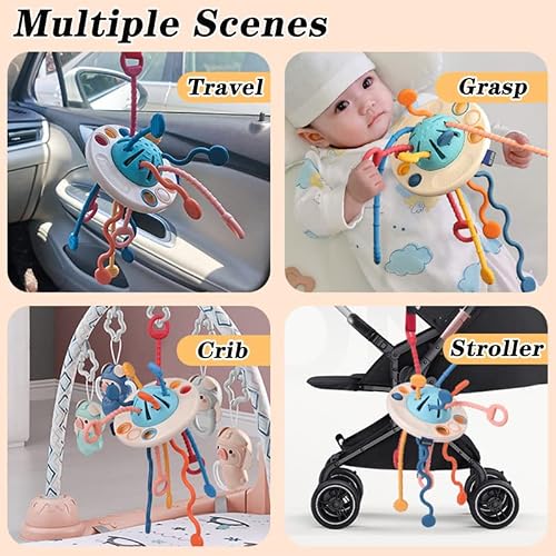 Ylttzh Baby Toys Sensory Activity Silicone Toys For Toddlers 18M+,Toddlers Push Pull Toys For Babies,Baby Fidget Pop It Car Airplane Travel Toy For Toddler,Kid Stem Teething Bath Toys For Babies Gifts #TOP5