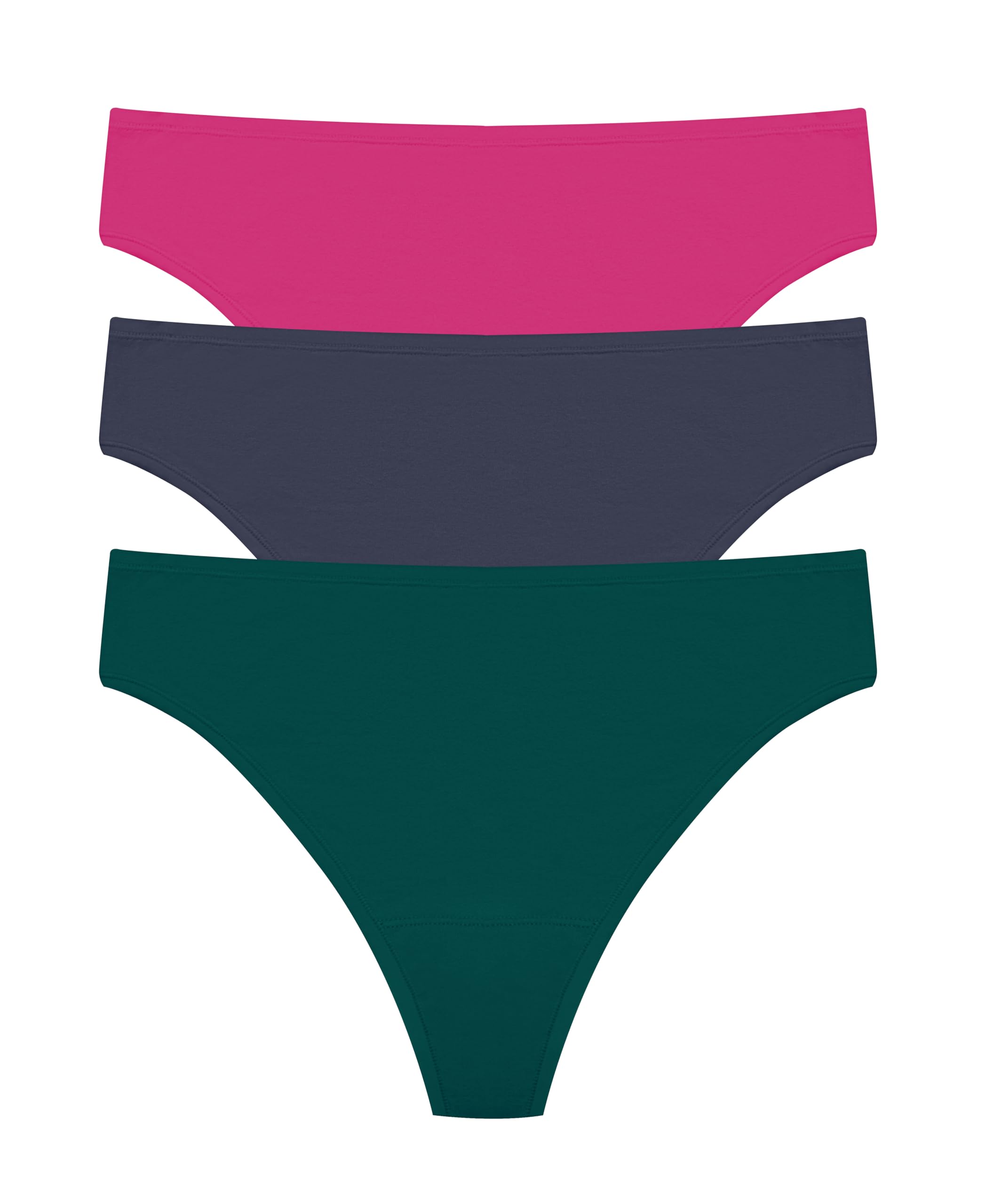 Natori Womens Bliss Bare Cotton Thong 3-Pack 771346MP