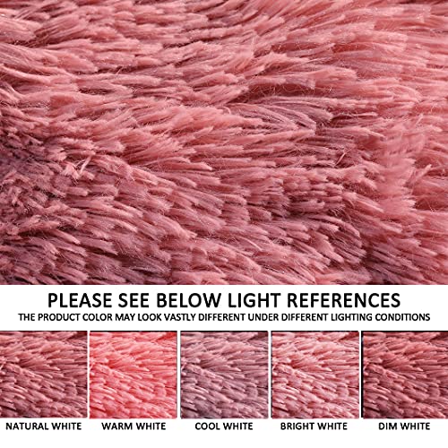 Super weiche Plüsch-Kunstfell-Decke, 127x152.4 cm, flauschig, gemütlich, warm, Sherpa-Fleece, Dicke, leichte Decke für Bett, Stuhl, Sofa… – Ansicht 5