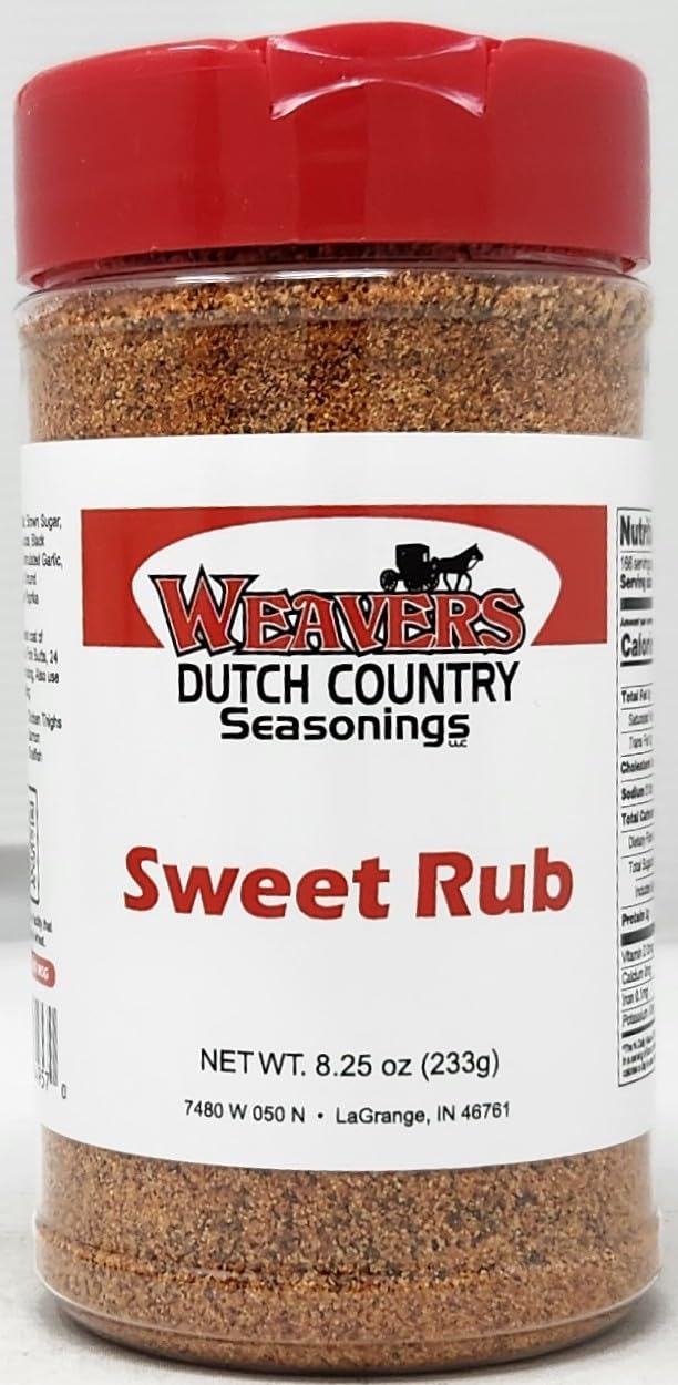 Weavers New Dutch Country Farm Dust Seasonings No MSG (8.25oz, Sweet Rub Seasoning)