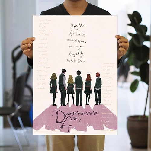 Vista 2 de MIGHTYPRINT Harry Potter - Harry Ron Hermoine - Ejército de Dumbledore - Arte de pared duradero de 17 x 24 pulgadas, no hecho de papel