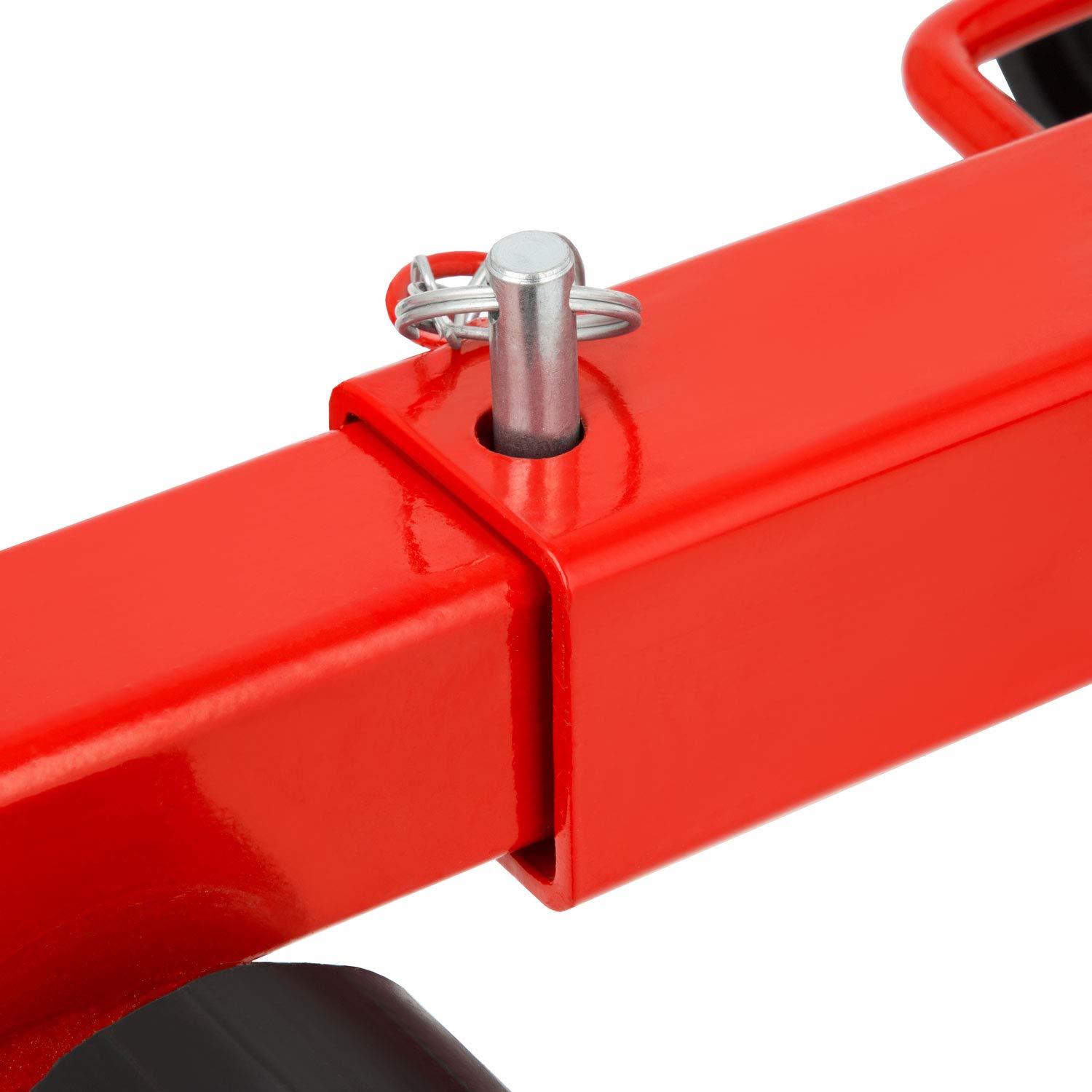 EBERTH Cric Idraulico per Auto, Portata 680 kg, Larghezza Max Pneumatico 230 mm, Larghezza Minima 345 mm, Massima 630 mm, Carrello Sposta Auto, Crick con 4 ruote piroettanti, Sollevatore Pneumatico