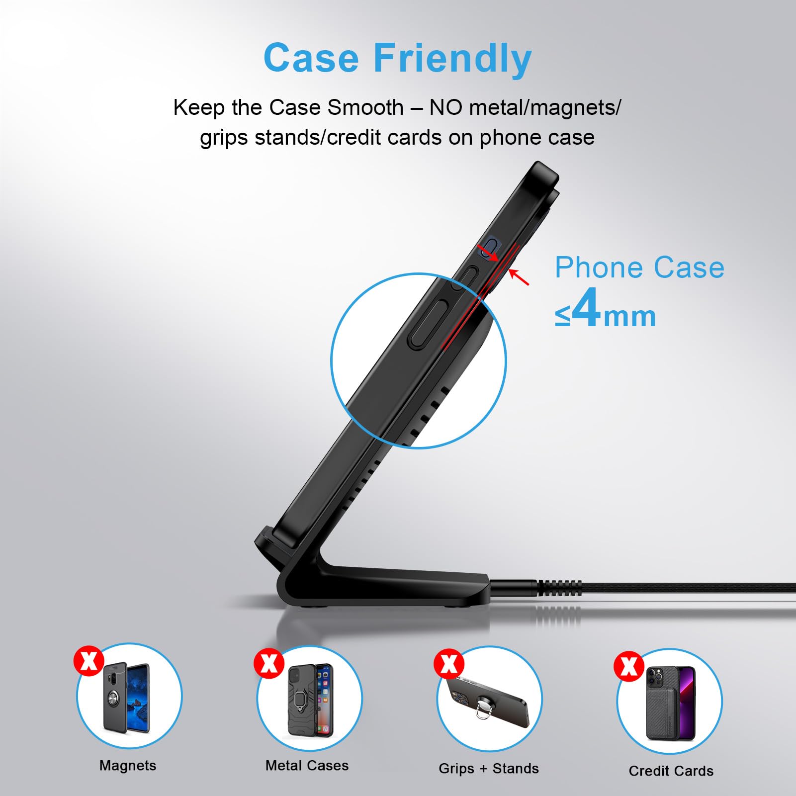 Google Pixel 9 Wireless Charger Stand Fast Charging for Pixel 10 Pro XL 9A 9 Pro XL Fold 9 8A 7A 8 7 6 Pro,15W Phone Wireless Charger Station for Samsung Galaxy S25 S24 S23 S22 S21 S20 Ultra FE