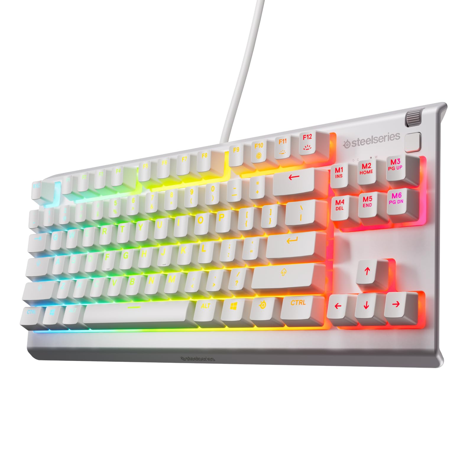 Clavier Gaming SteelSeries Apex 3 TKL Blanc avec RGB