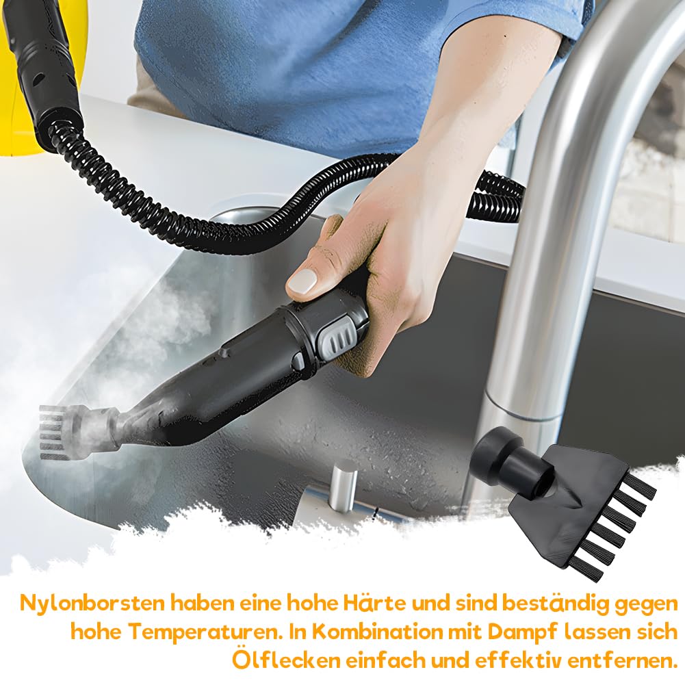 Dampfreiniger-Bürstenset 6-teilig – Für Kärcher SC1–SC7 & CTK10 – Mit Rund- & Flachbürsten Für Küche, Bad & Auto