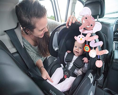 Miniatura 13 de Juguetes para asiento de automóvil, juguete para bebé de 3 a 6 meses, juguete de actividad en espiral para bebés de 0 a 3 meses, juguetes
