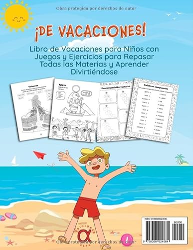 ¡DE VACACIONES! 222 Actividades de Verano para 3º y 4º de Primaria: Libro de Vacaciones para Niños c