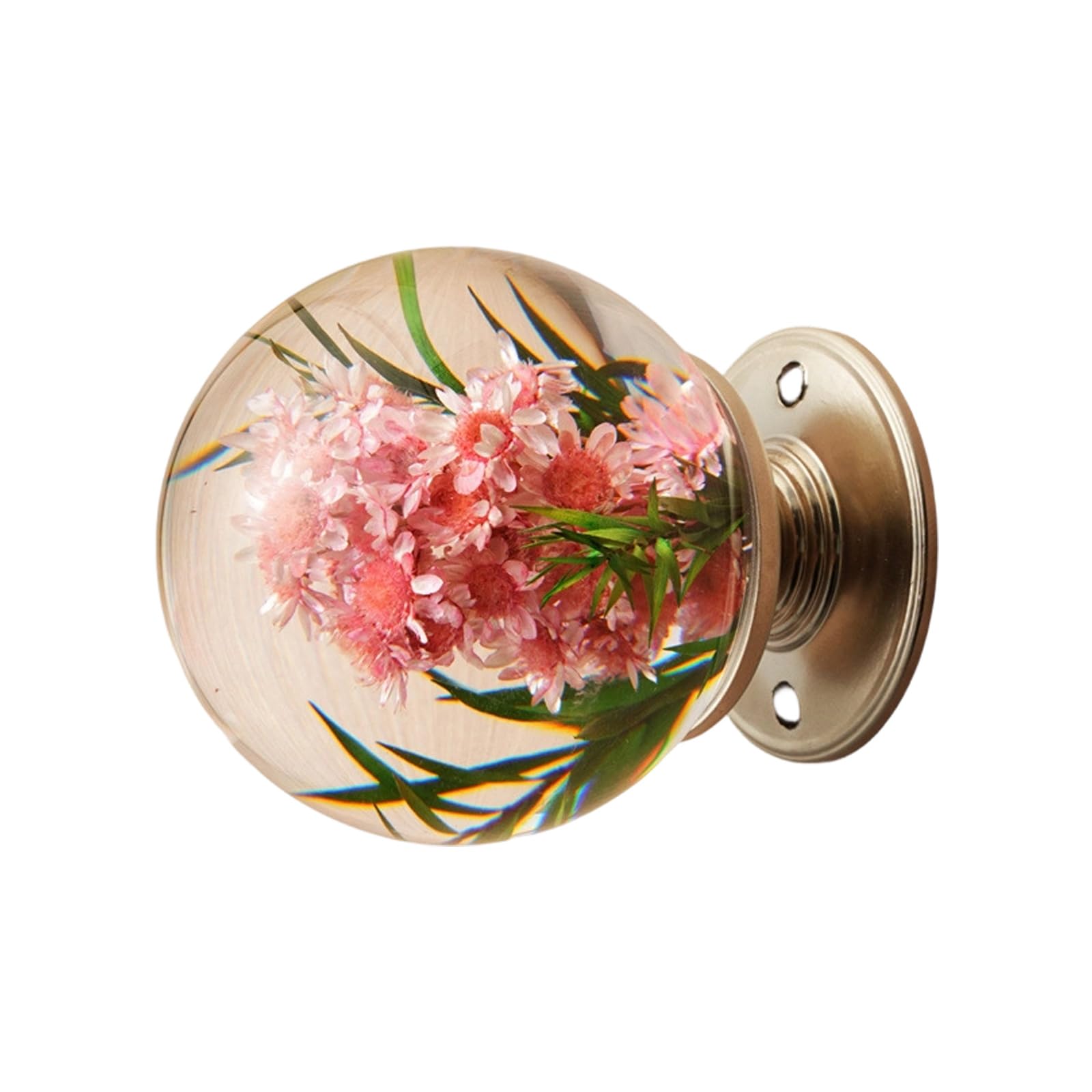 Alloneslife C Unique Resin Dressers Knob Kitchen Abinet Door Handle Wardrobe Pulls Rystal Ball Door Furniture Hardware Unique Resin Wardrobe Rystal Abinet Pulls Easy Install Modern Furniture Decoration