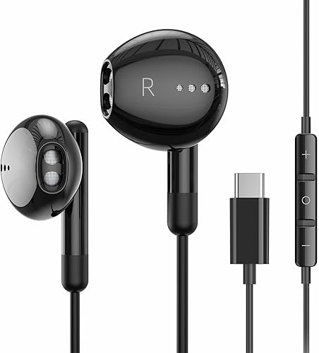 Miniatura 10 de Auriculares USB C para iPhone 16 15 Pro Max Plus iPad Pro USB C Auriculares con micrófono Control de volumen USB C Auriculares con cable USB Tipo C