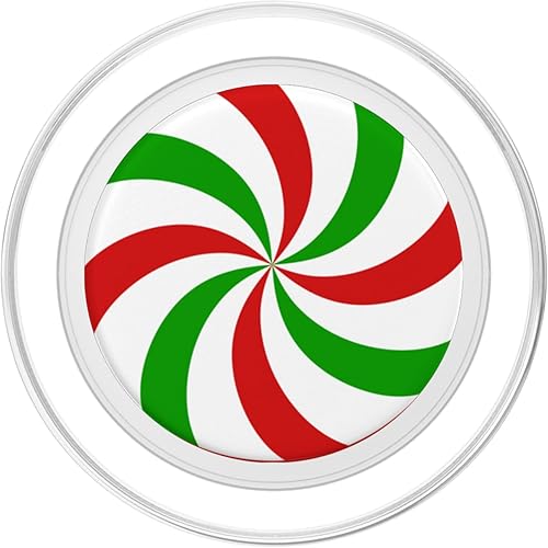 Miniatura 8 de PopGrip estándar PopSockets de bastón de caramelo de Navidad rojo blanco verde menta
