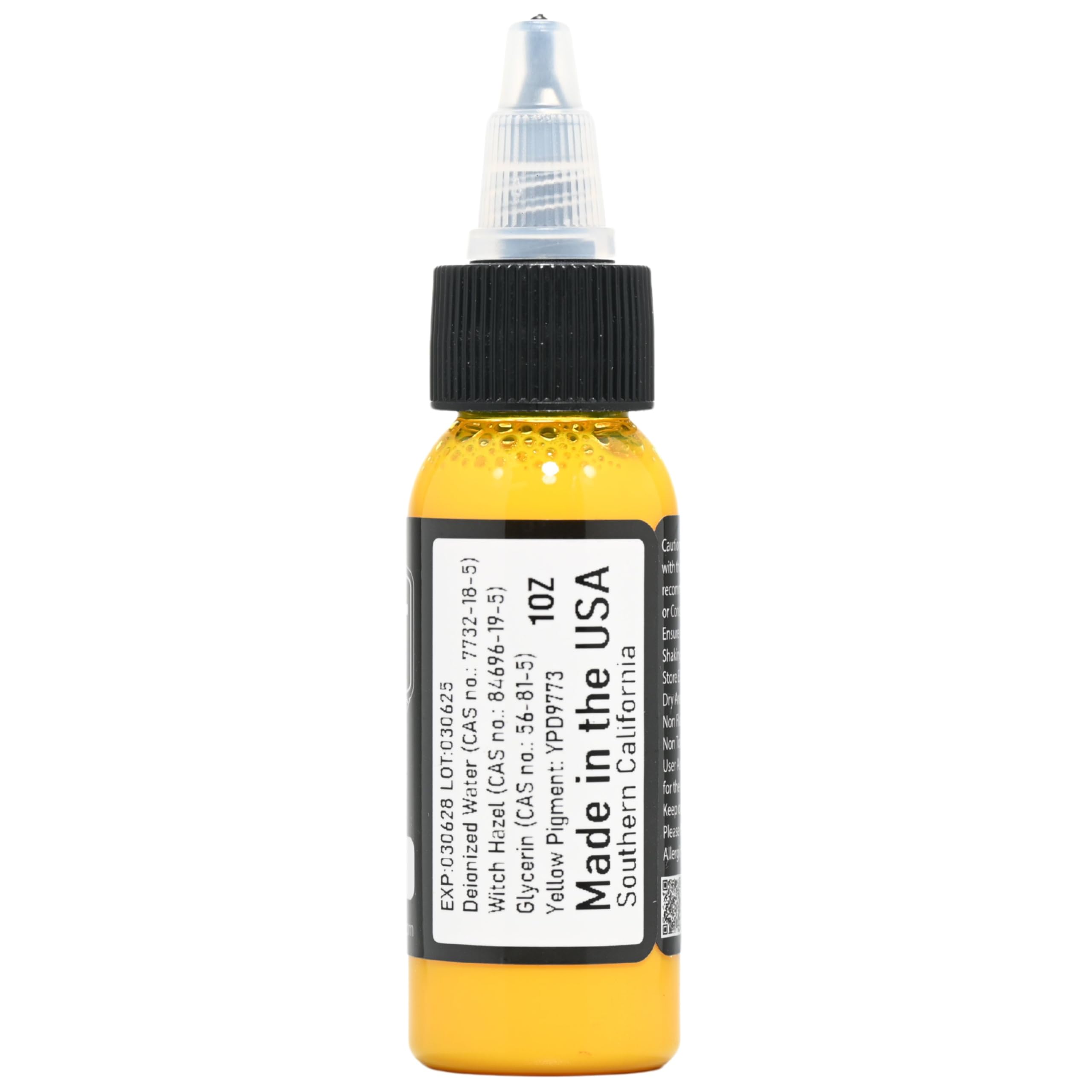 ELEMENT TATTOO SUPPLY - Yellow Tattoo Ink - 1oz Bottle for Color Tattooing and Shading - Permanent - Bright - Bold - Solid - Easy to use - Pigment - Pre Disperse - Professional Artist