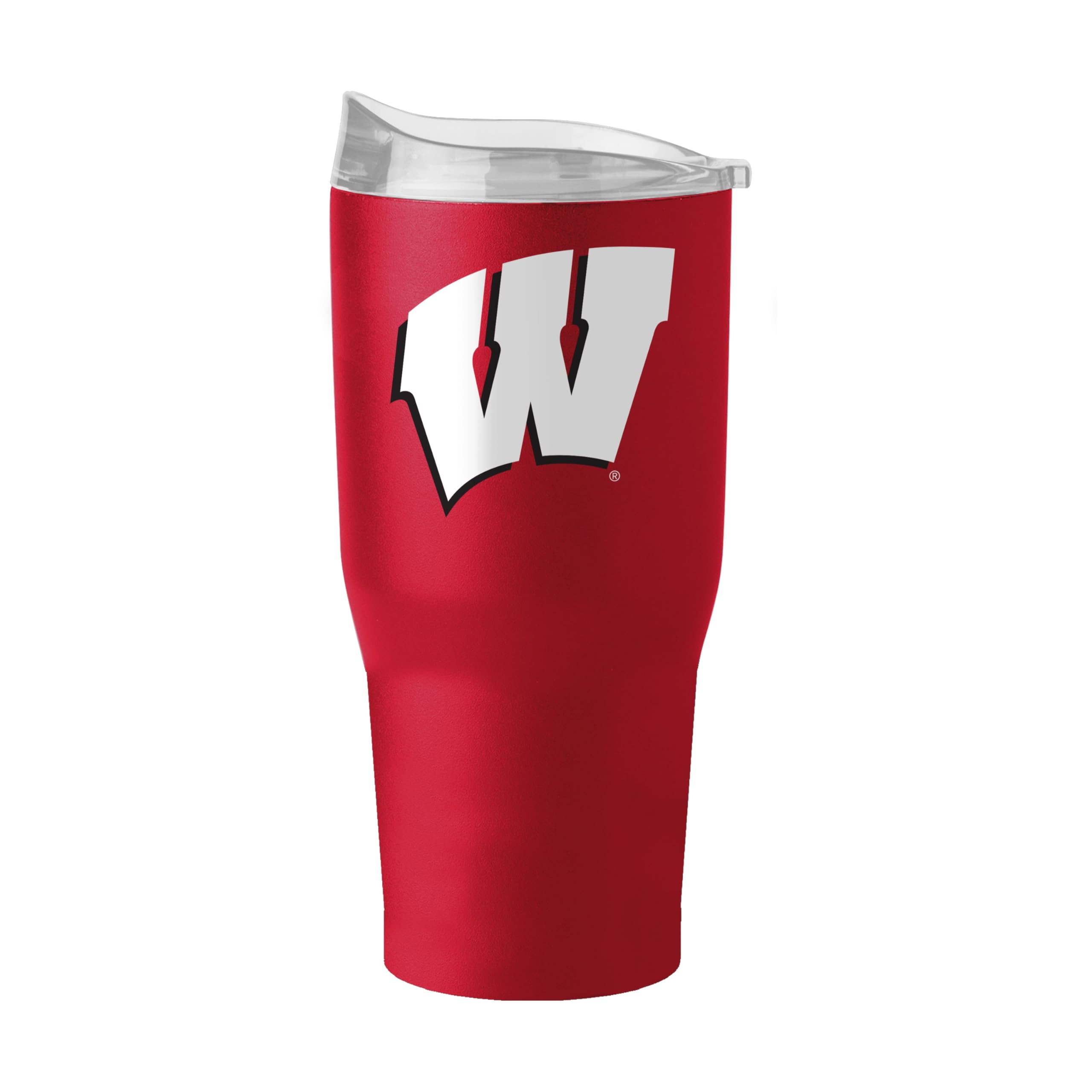 Vaso de acero inoxidable Wisconsin Badgers con recubrimiento en polvo premium
