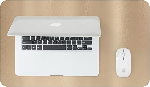 Miniatura 19 de Tapete de escritorio de piel antideslizante de poliuretano (PU), para organización de escritorio y accesorios, ideal para alfombrilla de mouse y de