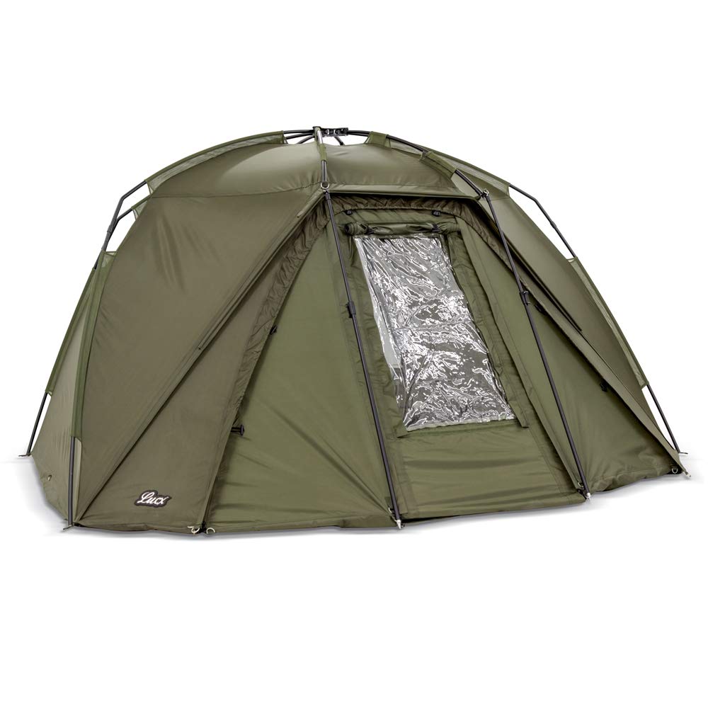 Lucx Adler Bivvy Angelzelt für 1-2 Mann - kompaktes, wasserdichtes Karpfenzelt mit Schnellaufbau, herausnehmbarer Bodenplane & 10.000 mm Wassersäule