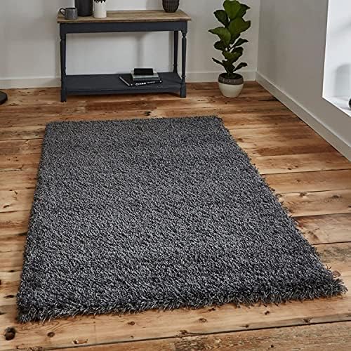 Shaggy Rug - Super Soft Fluffy Area Rugs - Living Bedroom Hallway Runner Carpet - Indoor 5cm Thick Pile Density - Fireplace Fireside Shag (Aubergine, 120 x 170 cm)