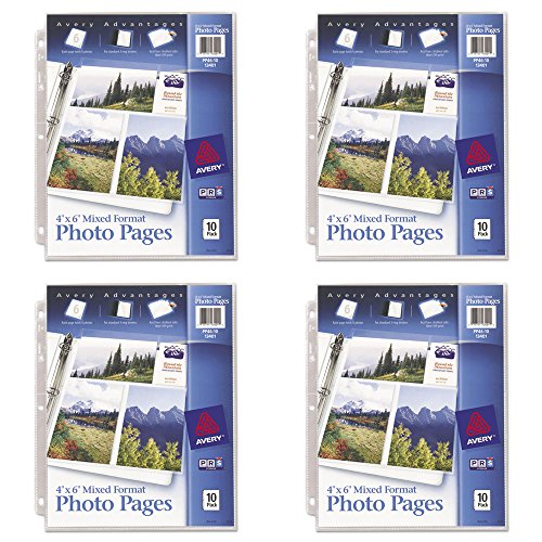 Avery Mixed Format Photo Pages, Acid Free, Pack of 10 (13401), 4 Packs